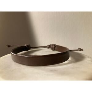 leather cuff bangle adjustable bracelet